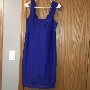 Royal blue off shoulder dress